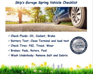 Skip's Spring Vehicle checklist
